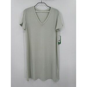 Softies Brie 36" Flutter Cap Sleeve Sleep Shirt size S Sage Green Night Gown NWT